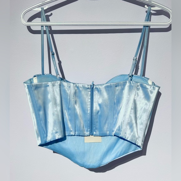 NWT draped bustier top (light blue) - Picture 4 of 5